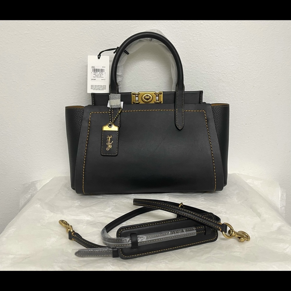 NWT Coach Mixed Leather Troupe Carryall Bag
